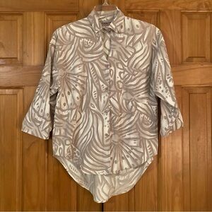 EUC Vintage Turn On 3/4 Sleeve Blouse Size M